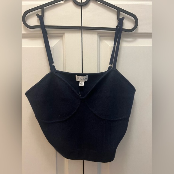 The Drop by Amazon Knit Catalina Bralette. Size L. NWT. Deep Navy Blue. - Picture 2 of 3